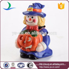 Colorful Clown Lovely Ceramic Candle Holder Para Presentes